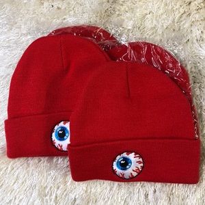 Red Red Eye Beanies Lot of 4 ❤️